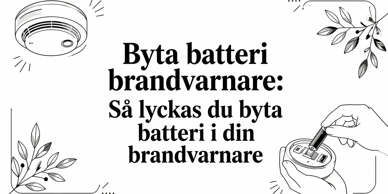 Byta batteri brandvarnare: En illustration visar hur du enkelt byter batteri i din brandvarnare för ökad säkerhet.