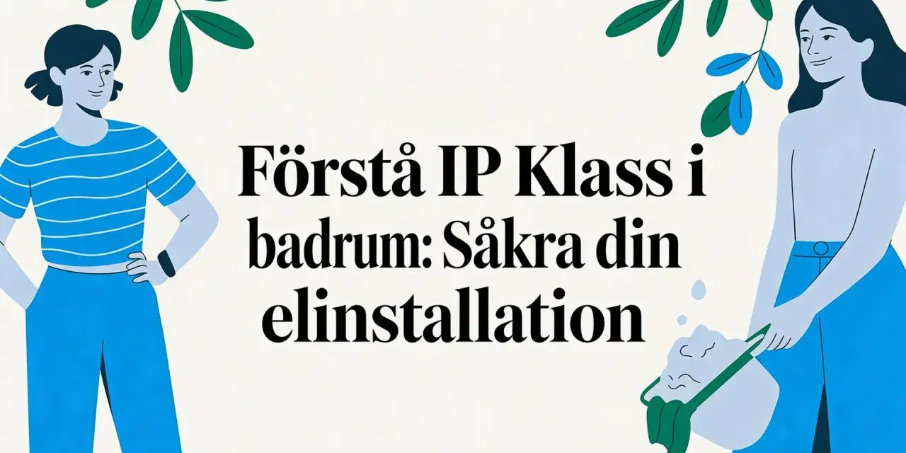 Förstå IP klass i badrum: Säkra din elinstallation med rätt skydd. Två kvinnor och gröna blad.