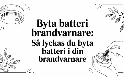 Byta batteri brandvarnare: En illustration visar hur du enkelt byter batteri i din brandvarnare för ökad säkerhet.