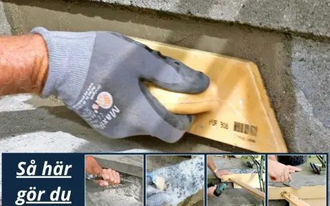 Gör det själv: laga betongtrappa med fogsvets och cement. Steg-för-steg-guide visar hur du reparerar din trappa.
