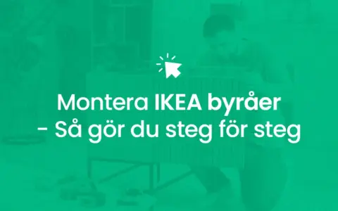 Man bygger en IKEA-byrå steg för steg.