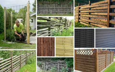 Här finns inspiration för att bygga billigt staket med olika material som grenar, trä och komposit.