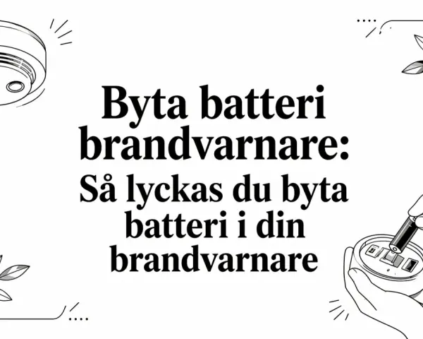 Byta batteri brandvarnare: En illustration visar hur du enkelt byter batteri i din brandvarnare för ökad säkerhet.