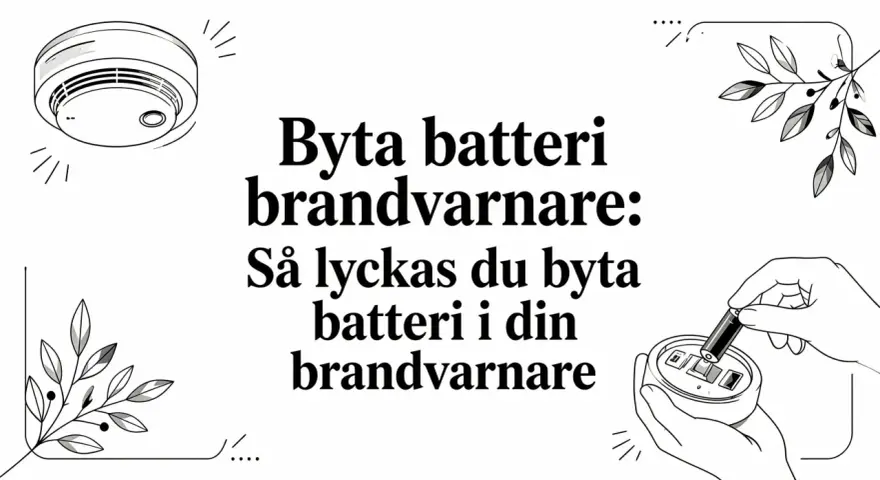 Byta batteri brandvarnare: En illustration visar hur du enkelt byter batteri i din brandvarnare för ökad säkerhet.