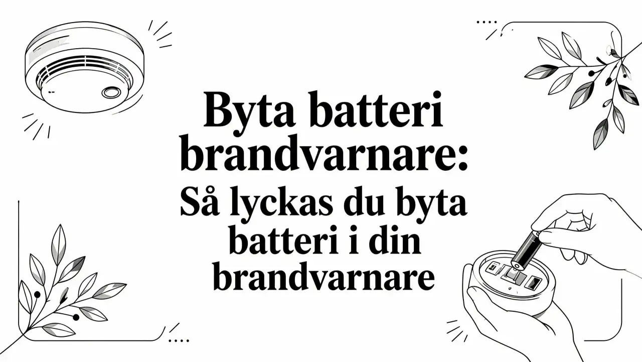 Brandvarnare piper trots nytt batteri? Lär dig hur du byter batteri i din brandvarnare för att undvika obehagliga överraskningar.